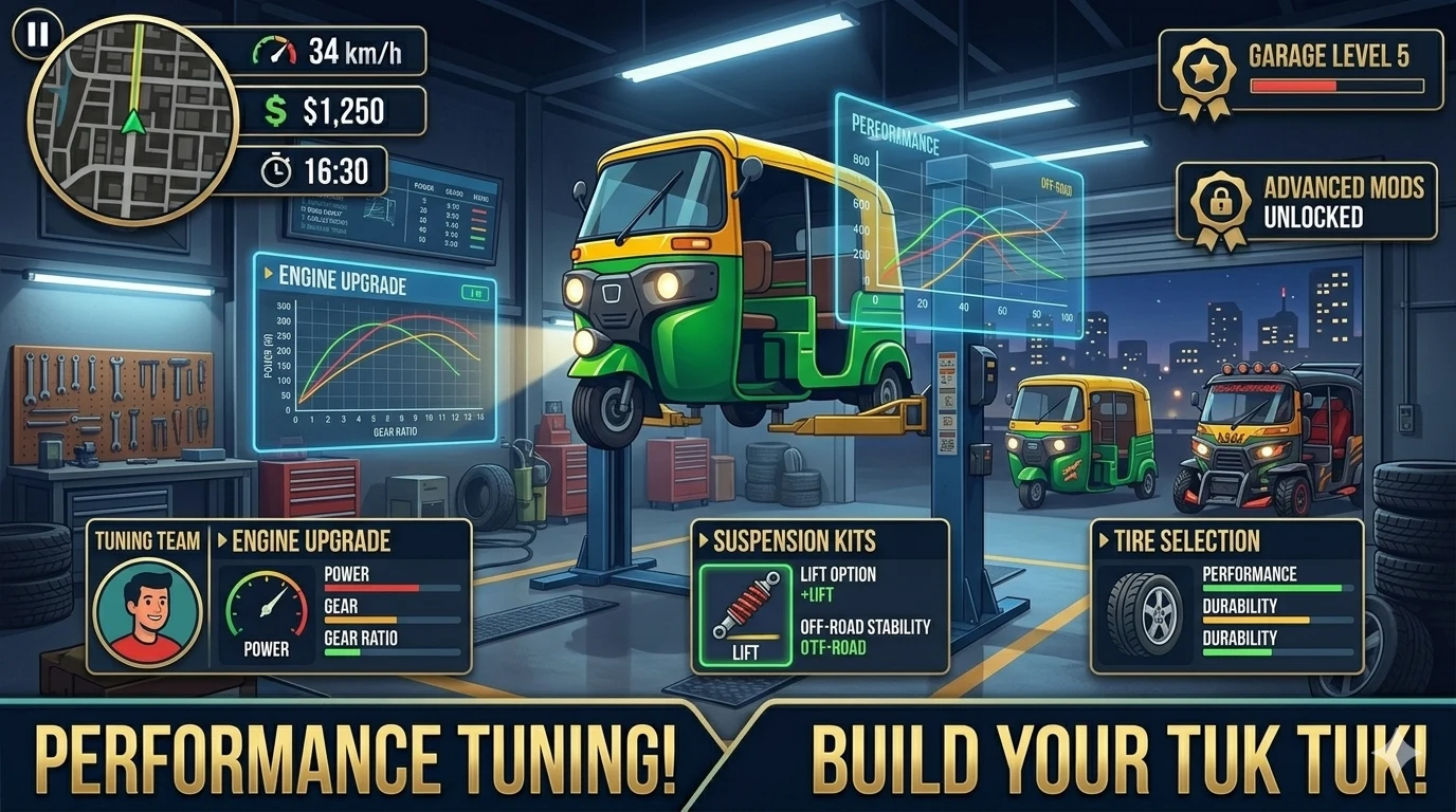 Tuk Tuk Auto Rickshaw Game 3D screenshot