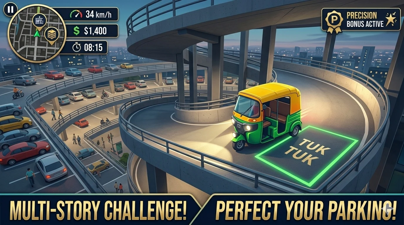 Tuk Tuk Auto Rickshaw Game 3D screenshot