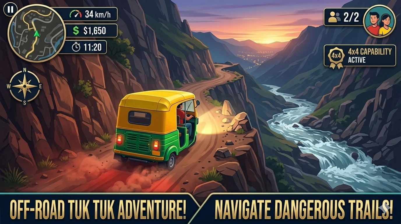 Tuk Tuk Auto Rickshaw Game 3D screenshot